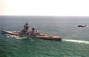 Das Schlachtschiff Dreibürgen im Einsatz